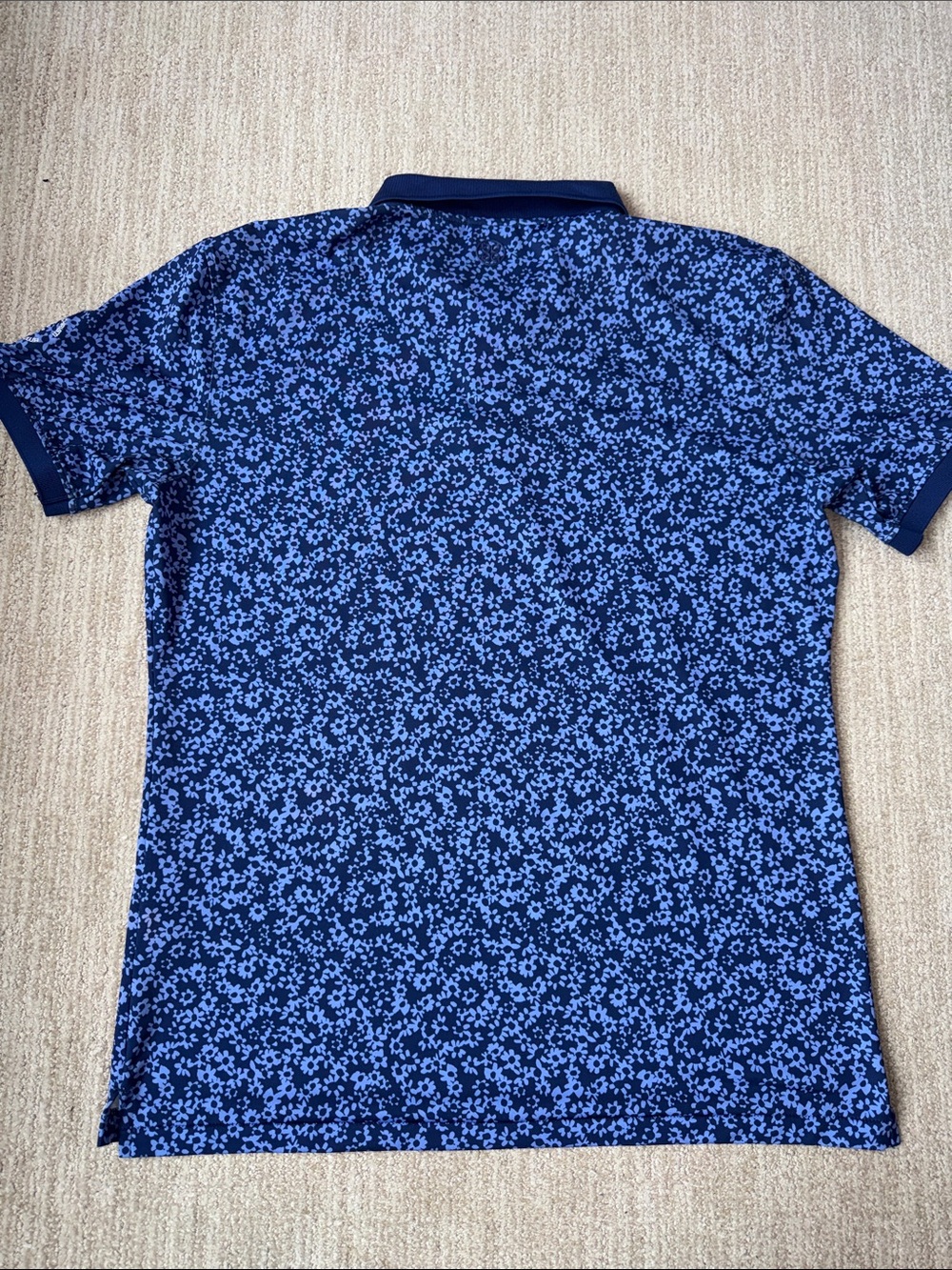 G/Fore Men's Size M Blue Danube Daisy Floral Stretch Golf Polo Performance Shirt - Picture 11 of 12
